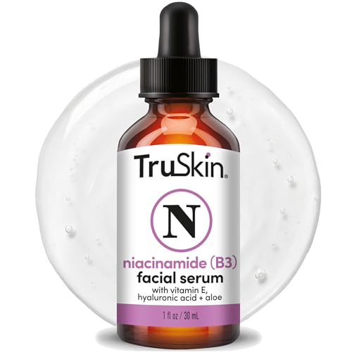 TruSkin Niacinamide Serum for Face - Pore Minimizing & Tone Balancing B3 Serum with Hyaluronic Acid, Aloe & Vitamin E - Hydrating Niacinamide Face Serum for Uneven Tone & Oily Skin, 1 fl oz