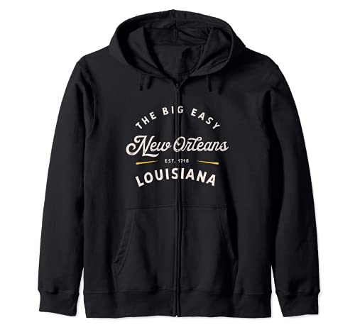 Rustic Classic New Orleans Louisiana 1718 The Big Easy NOLA Felpa con Cappuccio