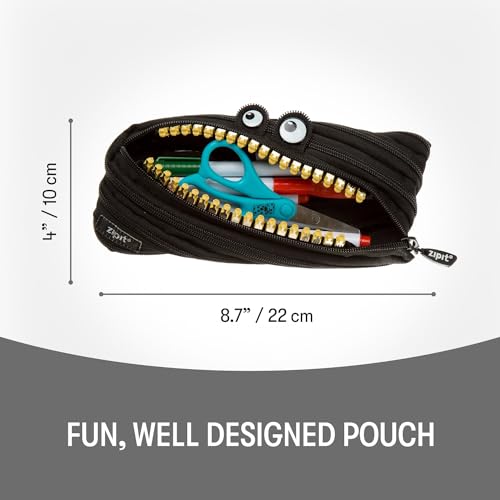 Image of ZIPIT Grillz Pencil Case, Black (Pack of 2)