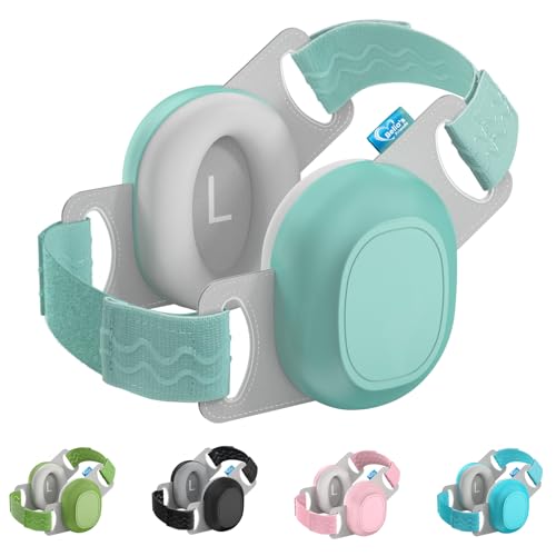 Bella's Friends Baby Ear Protection for Infants & Toddlers(3–48 Months), 24dB Noise Cancelling Headphones, Comfy Earmuffs for Airplane, Party & Sleep, Baby Travel Essential, Infant Gift, Sage Green