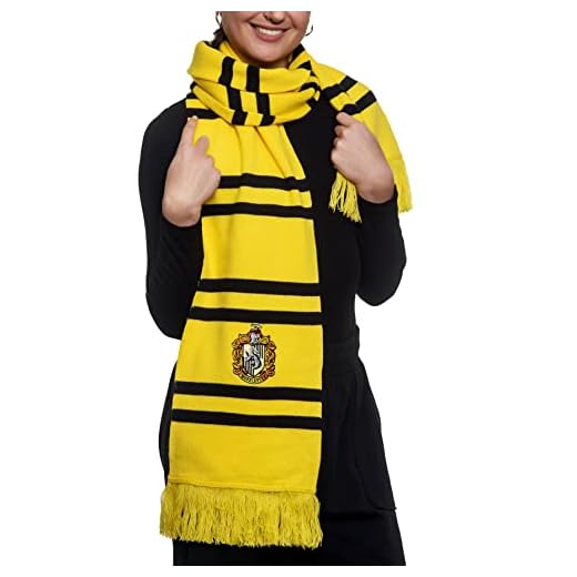 Harry Potter Hufflepuff - Bufanda oficial Warner Bros Hogwarts House Bufanda ultra suave