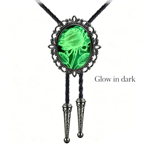 Image of Jeilwiy Bolo Tie for Men Western Cowboy Gothic Bolo Tie Necklace Halloween