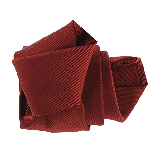 Cravate italienne en soie rouge pivoine pour costume de mariage