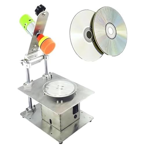 Azcabjie Máquina De Reparación De Discos CD/DVD, Pulidora De Discos Semiautomática, Repara Arañazos, Abrasiones Y Oxidación, Fácil Manejo, Alta Eficiencia