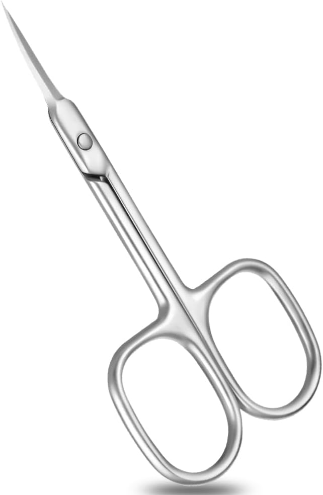 WOXVM Cuticle Scissors, Extra Fine Curved Blade Nail