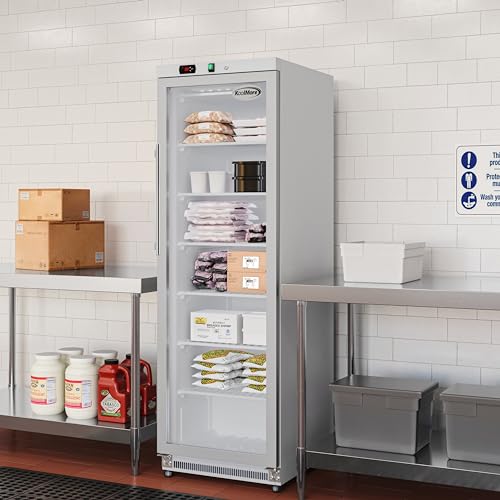 Image of KoolMore 12 Cu. ft. Commercial Freezer with Glass Door in Stainless Steel - Manual Defrost (KM-MFD-12GSG)