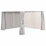 Siena Garden 621082 Seitenteile Dubai 3x3, cm, Weiß