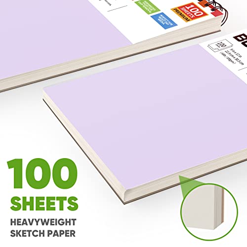 Image of Soucolor 9x12 Sketch Book,100 Sheets Drawing Paper,Sketchbook for Teen Girl | Top Spiral Bound 68lb acid-free paper, Micro-perforated pages,Lay-flat top spiral ,Great for pencils, Pens & All dry media