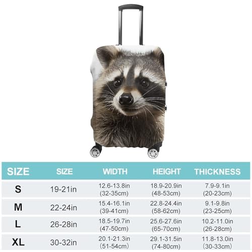 Hairy Raccoon Luggage Cover Washable Elastic Suitcase Cover, Anti Scratch Personalized Suitcase Protectors, Fashion Baggage Covers For Travel2