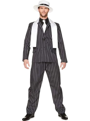 Karnival Costumes Costume in maschera da boss gangster per uomo,