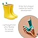 Ten Little Toddler Rain Boots for Boys & Girls, Kids Waterproof Boots - APMA-Approved, Lightweight, Flexible Rubber Kids Rain Boots with Enhanced Traction - Size 7, Yellow