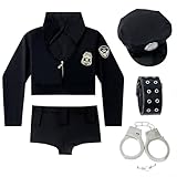 SS Queen Women Police Costume Officer Uniform Deputy Halloween Masquerade (set1)