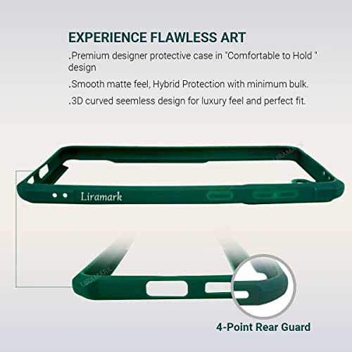 Image of LIRAMARK Transparent Clear Shock Proof Back Cover Case Designed for Samsung Galaxy S21 Plus (Green)