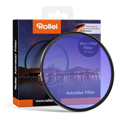 Rollei Astroklar Nachtlicht Light Pollution Filter – 77mm Rundfilter Stadtlicht-Filter geeignet für Nachtaufnahmen, Astro-Fotografie der Milchstraße