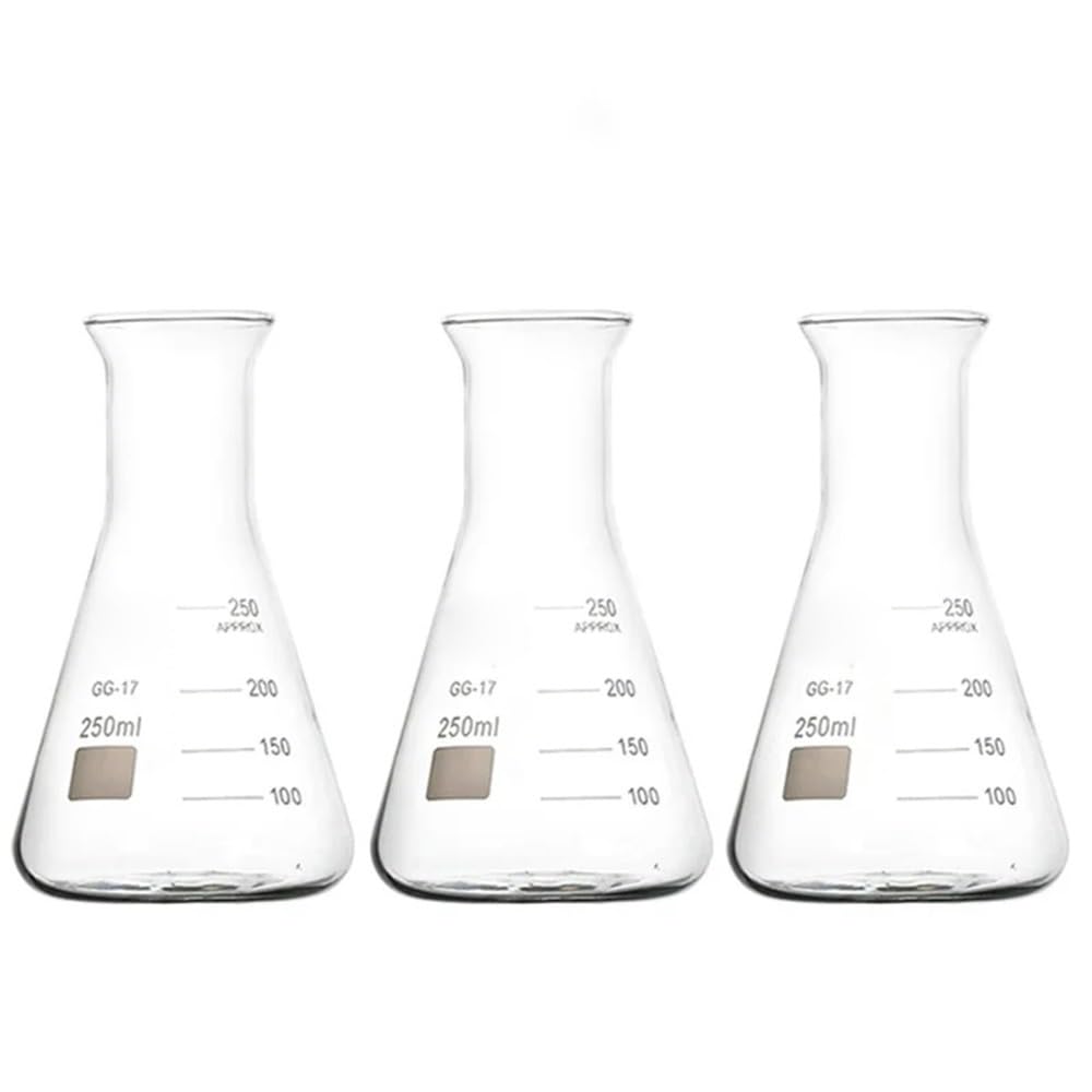 Verrerie et matériel de laboratoire 1 flacon conique transparent en verre triangulaire de 150 ml à 1000 ml, équipement de laboratoire(500ml)