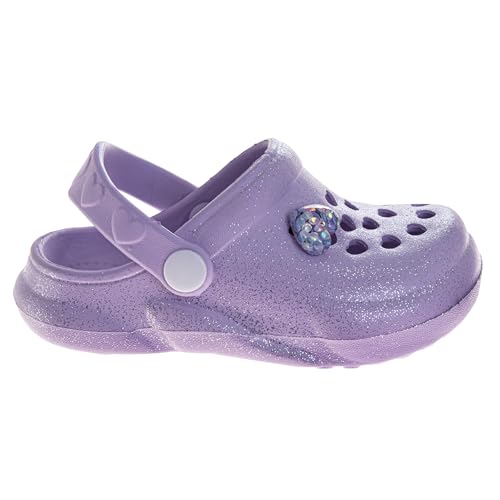 Image of Josmo Kids Stylish Clogs Water Slides for Girls - Summer Beach Pool Heart Slip-on Sandals (Size 5-10 Toddler)