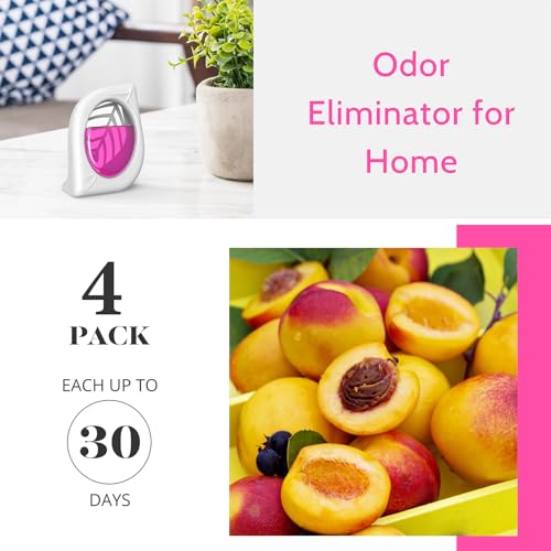 Image of Air Freshener for Home, 4 Pack, Peach, Odor Eliminator for Small Area Closets Bathroom Pets Strong Odor, Up to 120 Days
