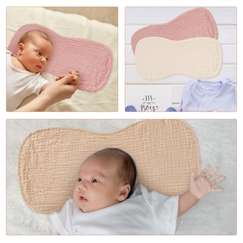 Serviette anti-reflux bébé lot de 8 lingettes coton absorbant et doux - 6