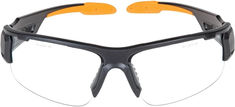 KLEIN TOOLS Safety Glasses, Professional PPE Protective Eyewear with Semi Frame, Scratch Resistant, Anti-Fog, Clear Wide Lens, 2-Pack