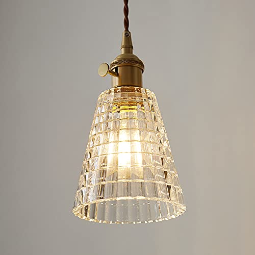 FDTMGW Candelera Moderna de restaurantes Minimalistas con Pantalla de lámpara de Vidrio Mini araña de la Isla de Cocina, lámpara de iluminación Decorativa Colgante de Techo, Altura Ajustable.