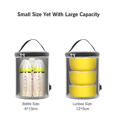 Karlak Draagbare oven, 12 V, auto-voedselverwarmer, persoonlijke mini-oven met digitaal display, temperatuurinstelling, elektrische autoverwarming, lunchbox voor wegtrip, camping, picknick, onderweg, kantoorwerk - Afbeelding 7