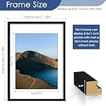 PEALSN 10x14 Picture Frame Set of 6, Display Pictures 8.5 x 11 with Mat or 10 x 14 Without Mat for Wall Mounting Display, Photo Frames Collage for Wall Decor, Black. - Image 2