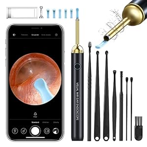 Ear Wax Removal Tool Camera – Premium Ear Cleaner with Camera with 6-axis Gyroscope 350mAh Battery, Wireless Otoscope…