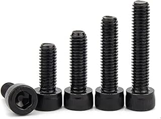 ANSIEDIO 12.9 Grade High Tensile Hex Socket Cap Machine Screws Black Allen Bolts,M5×25mm,50 pcs