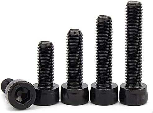 ANSIEDIO 12.9 Grade High Tensile Hex Socket Cap Machine Screws Black Allen Bolts,M5×25mm,50 pcs