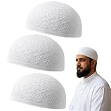 5PCS Bonnets Turcs Kufi pour Hommes,Chapeaux de Prière Musulmane pour...