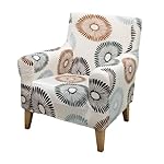 FUANGUI Banquet Armchair Slipcover Printed Chair Covers with Arms Stretch Club Chair Slipcover Soft Armchair Sofa Covers Anti-Slip Furniture Protector for Dogs Pets Home Living Room Decor