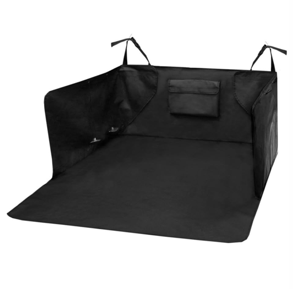 Tapis de coffre voiture pour chien tissu noir protection coffre auto sécurisé