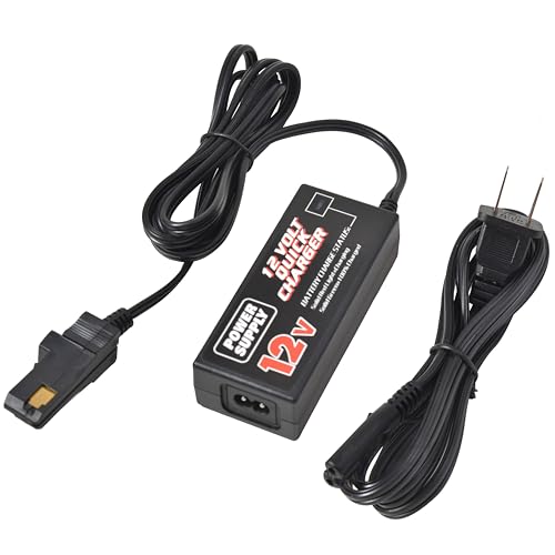 12 Volt Quick Battery Charger for Power Wheels Grey and Orange Top Battery for Ford F150 Raptor/Dune Race/for Jeep Wrangler SUV Children Ride on Car