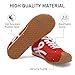 Wide Toe Box Womens Casual Shoes，Comfortable Wide Width Fashion Sneakers Walking Tennis Shoes Retro Lightweight Lace-Up Non Slip Sneakers for Outdoor (9.5,Red)