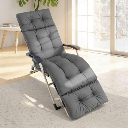 BOUFEIDA Coussin de Chaise Longue, Coussin de Chaise Longue Bain de Soleil, Coussin Transat Jardin Exterieur Antidérapante, Matelas Coussin pour Bain de...