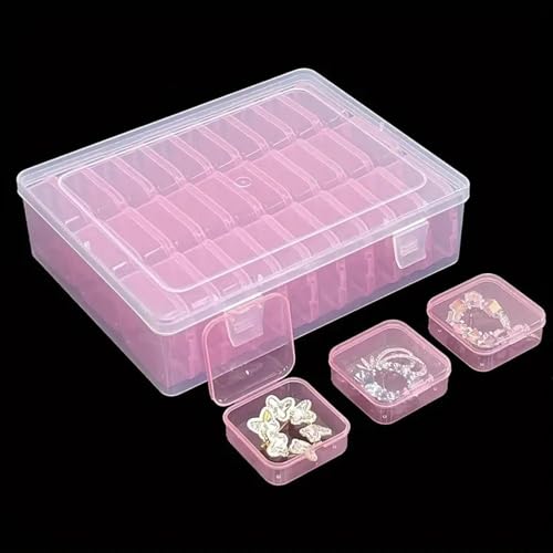 Boîte de rangement transparente pour bijoux perles boutons et breloques