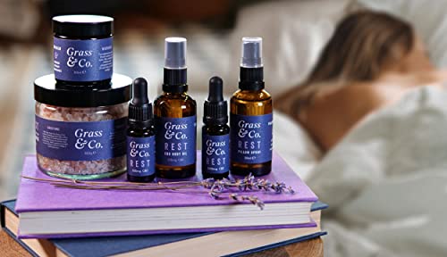 Grass & Co. REST High Strength Night-Time CBD Oil Drops 1000mg (11%) | Botanical Blend of CBD, Hops, Lavender, Bergamot & Vitamin B5 to Reduce Tiredness & Fatigue 10ml Bottle - Image 7