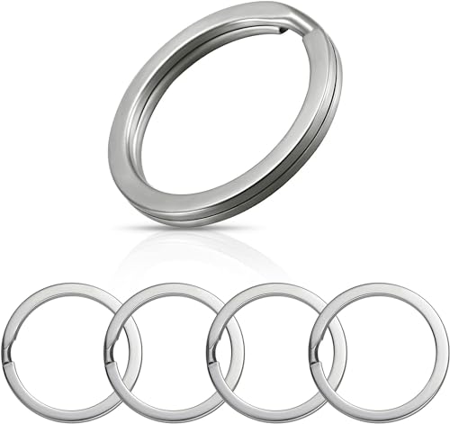 チタン製 キー ホルダー 二重リング 軽量 外徑 10mm 12mm 14mm 18mm 25mm 28mm 30mm 32mm 35mm 超軽量 頑丈 サビに強い 二重丸カン スプリットリング (チタン製 2個入, 外徑 25mm)