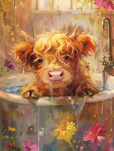 Diamond Painting Bovins 5D kit complet de broderie diamant adulte grand format 100x130cm