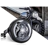 Amazon | Largoods 5.75インチ LEDヘッドライト バイク シェル付き Hi