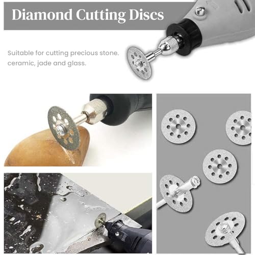 Image of Serplex 350PCS Cutting Wheel Set for Rotary Tool HSS Diamond Discs 6PCS 10PCS Resin Circular Saw Blades 30PCS with 1 /8 Inch Shank for Wood Metal Plastic Stone Cutting