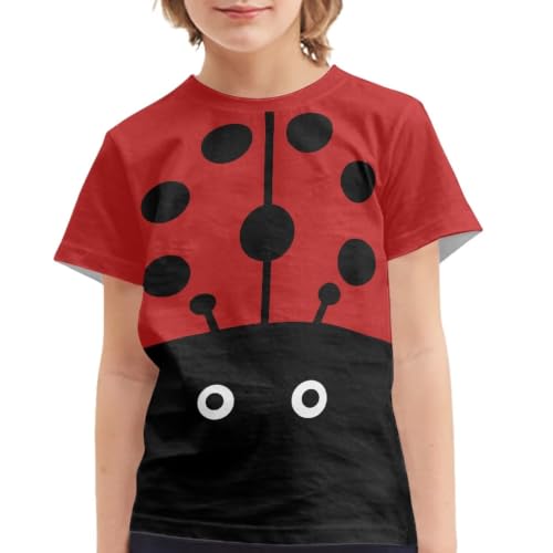 Image of Xhuibop Kids Tshirts Girls Boys 3-16 Years Summer Clothes for Teens Loose Fitting Tops