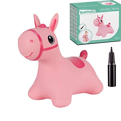 2 Cavalli Gonfiabili Con Bastone – Giocattoli Per Bambini, Alta Qualità, Rosa, Per Feste E Giochi Di Ruolo