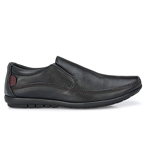Image of egoss Stretch Genuine Leather Slip-On Shoes for Men | Formal, Office Comfortable, Stylish & Durable Footwear - GS | Pp, 345 PP