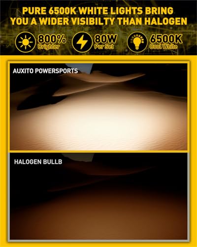 AUXITO H11 H8 H9 H16 LED Fog Light Bulbs, 30,000LM 6500K Super Bright White, Mini Size, Canbus-Ready, Plug & Play, IP68 Waterproof, Pack of 2