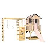 Wendi Toys M48-G Stelzenhaus mit Rutsche, Kletterturm aus FSC-Holz...