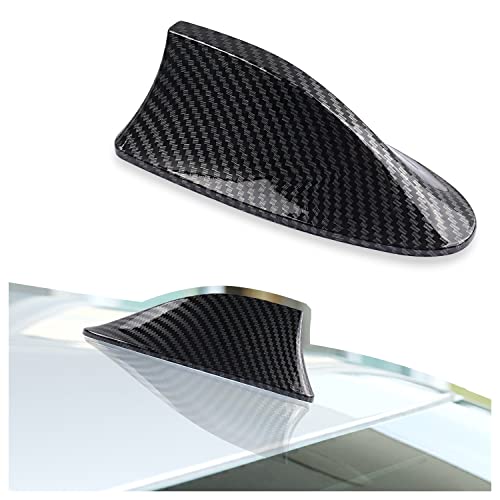 Car Shark Fin Antenna,Car Decoration Exterior Accessories With Automotive Antenna Toppers Am/Fm Radio Antenna Fit For Most Cars Trucks Suvs (Carbon Fibre Black) #TOP17
