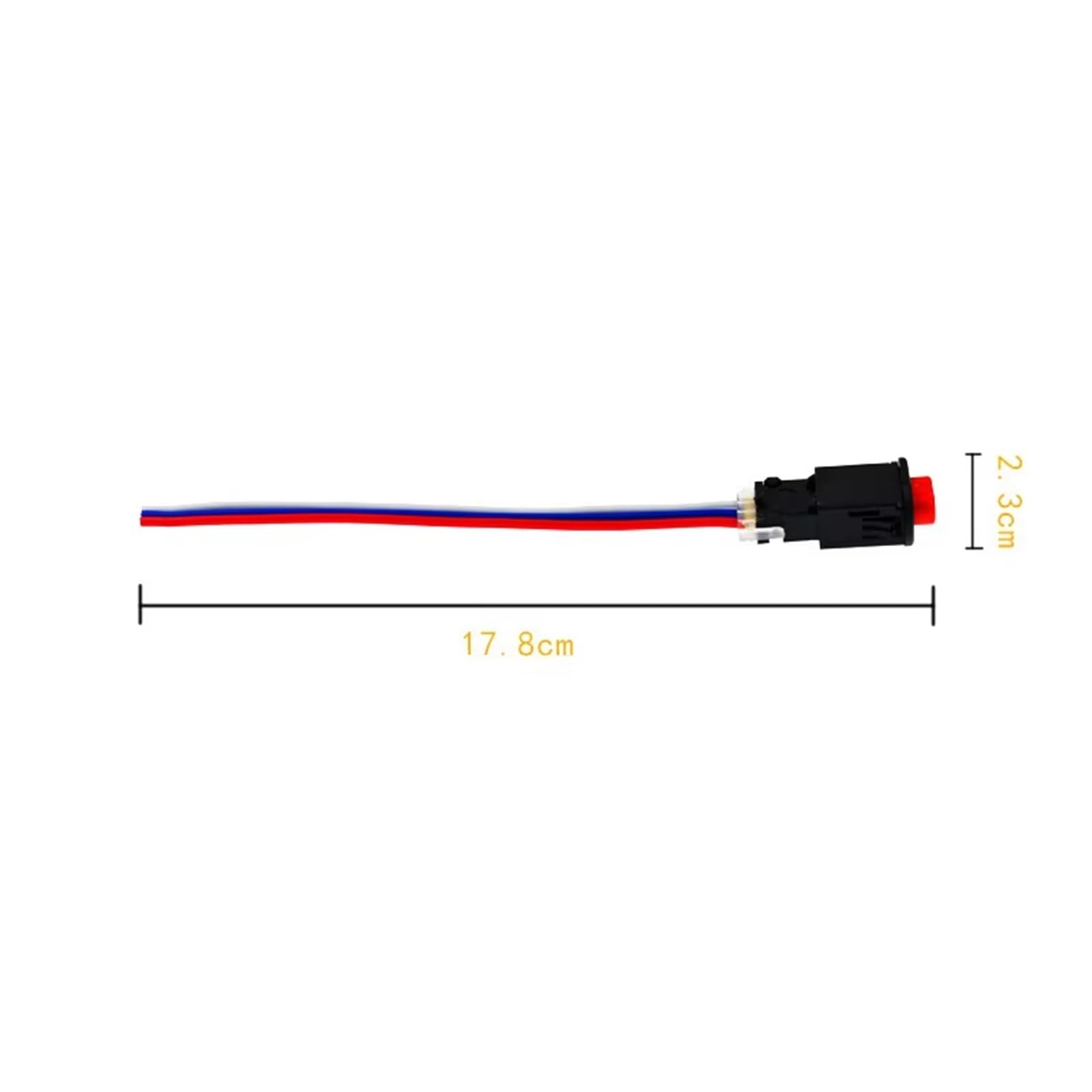 Interrupteur de contacteur d'allumage,Interrupteur Double Clignotant pour Moto,Bouton d'avertissement Clignotant pour Scooter,véhicule électrique,Lampe de signalisation d'urgence modifiée