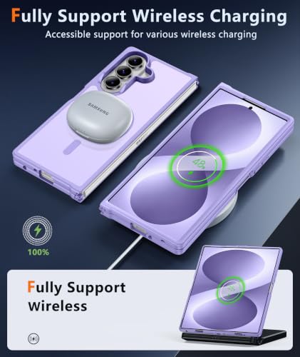 Image of FNTCASE for Samsung Galaxy Z-Fold-8-Ultra Case Samsung Z Fold 7 Matte Case | Compatible with Magsafe, Screen Protector, Anti Yellowing, Military Grade Drop Protection, Shockproof, Translucent Cases