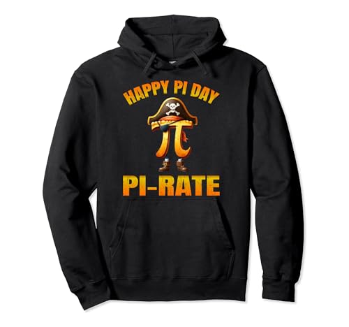 Retro Happy Pi Day PI-RATE Tee Math Geek Pirate Lover Gifts Pullover Hoodie